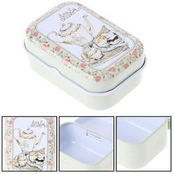 Milue Small Empty Tinplate Tin Tea Can Storage Box Organizer for Jewelry Candy Case