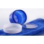 2PCS 100G/100ML(3.5oz) Blue Refillable Empty Plastic Cream Jars Bottes Sample Cosmetic Makeup Container with Mixture Screw Top Cover and Inner Cap for Emulsion Hand Lotion