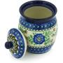 Polish Pottery Jar with Lid 5-inch Cobalt Poppies UNIKAT
