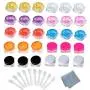 Elfenstall- 40pcs 3Gram Jar, 3g Jar, Cosmetic Sample Empty Container colorful Screw Cap Lid, Small Tiny 3g Bottle with Mask Spatula for Make Up, Eye Shadow, Nails, Powder, Gems, Beads, Jewelry Elfenstall- 40pcs 3Gram Jar, 3g Jar, Cosmetic Sample Empty Container colorful Screw Cap Lid, Small Tiny 3g Bottle with Mask Spatula for Make Up, Eye Shadow, Nails, Powder, Gems, Beads, Jewelry