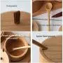 Bocal de Cuisine en Bois d'Arbre, Jeu de 3 Pots de Condiment en Bois de Chêne, Style Nordique, Récipient de Condiments avec Couvercle, Boîte de Rangement en Bois pour Cuisine Gadget (Couleur : Bois de Chêne)