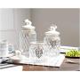 Cool Lemon Glass Rabbit Swan Food Storage Containers with Ceramic Lids Ornaments Candy Snack Tank Jar Containers Storage Canister Lidded Cookie Jar Decorative Jar Seal Can for Home Decoration