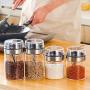 Tiakino Spice Jar, Mini Clear Glass Spice Jar Container Set with Airtight Lids Spoon for Kitchen Accessories