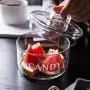 Glas Küchen-Aufbewahrungskenner – Überlappende Glasbehälter mit Deckel, minimalistische Gewürz-, Nuss- und Fruchtbehälter, Küchenorganizer, Dekorative Behälter
