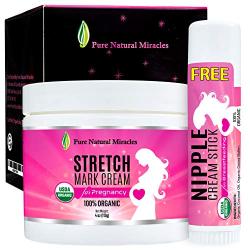 Stretch Mark Cream for Pregnancy - Belly Balm - 100% Organic (4 Oz)