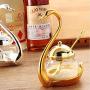 TNKML Glass Seasoning Jar Storage Jar With Spoon Kitchen Seasoning Jar Home Decoration Spice Container Creative Gift Fashion Seasoning Jar-Silver