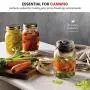 Glass Jars - 6 Pack (17 Ounce) with Airtight Lid for Canning Fermenting Preserving Storing Clear