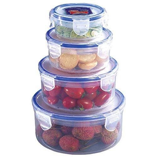 Geräteset für Lebensmittelbehälter, luftdichte Gläser, Set von 4, BPA-frei, mikrowellengeeignet, spülmaschinenfest, für Kühlschrank und Geschirr