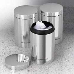 Morphy Richards Accents Kitchen Storage Canisters, Stainless Steel, Silver, Set of 3