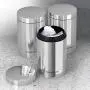 Boîtes de Rangement de Cuisine Morphy Richards Accents, Acier Inoxydable, Argent, Set de 3
