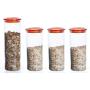 Bohemia Cristal Handelsg. mbH Lot de 4 bocaux en verre