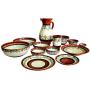 Cactus Canyon Ceramics Spanish Terracotta 5-Piece Cup Set, White