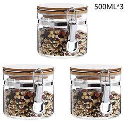 Glass Sealed Jars, Moisture-Proof Kitchen Food Containers, Storage Of Spices/Pasta/Oatmeal/Coffee Beans