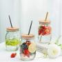 Bambus-Deckel für Mason Jars, wiederverwendbar, mit Stahlrohr und Bambus – 4 Stück für Standard-Mason Jars.
