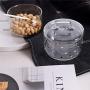 Nordic Glass Storage Jar With Lid Kitchen Coffee Beans Sugar Can Chic Kitchen Seasoning Jars Scandinavian Fresh Fruit Container,Random Pattern