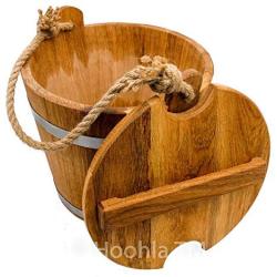 Pickle Bucket with a Lid, Wooden Pickling Barrel, Wood Pickling Crock for Fermentation