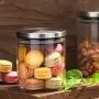 Contenant de Rangement WANGLXST, Pot à Conserver avec Couvercles en Acier Inoxydable Durable pour Garder les Aliments au Sec et Frais, Bonbons, Snacks, Céréales, Farine