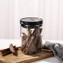 JIAQI Glass Storage Jar with Lid and Buckle, Food Storage Container, Canisters for Pasta, Tea, Coffee, Cookies, Snacks (26oz/750ml)