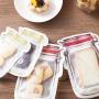 YXTHON 7 Pcs Mason Jar Zipper Bags Snack Sandwich Ziplock Bags Reusable Airtight Seal Storage Bags Reusable Food Storage Snack Sandwich Bags-Mason Jar Shape