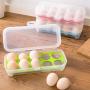 Coerni Sturdy Covered Eggs Holder - 10 Egg Tray, Clear (Green)