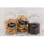 FS Kitchen Round Clear Glass Airtight Lids Chalkboard Canister Jar (Set of 3) with 3 Stick on Labels and Chalk