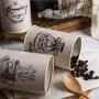 Lot de 3 Pots de Conservation Alimentaire avec Couvercle Design Retro Métal Parfait pour Bocal de Sucre, Service de Thé, Café, Sucre Lot de 3 Pots de Conservation Alimentaire avec Couvercle Design Retro Métal Parfait pour Bocal de Sucre, Service de Thé, Café, Sucre