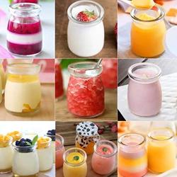 Glass Jars, Betrome 7 oz Pudding Yogurt Storage Jar for Milk, Jam,Mousse,Yogurt,Wedding Favors, Shower Favors, Baby Foods(40 Pack)