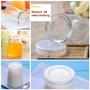 6 Jars Yoghurt Jars pudding Jar with Lid Yogurt Glass with Plastic Cap Replacement Glass Jars for Yogurt Maker Yogurt Glass with Plastic Cap PE CAP 100ml 150ml 200 ml (7.0 oz - 6 jars)