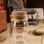 Glass Storage Jar for Chocolate, Clear Food Storage Jar with Cork Stopper, Food Storage Container for Chocolate, Coffee Candy & Kitchen Sauce Vinegar