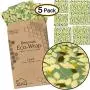 Emballage en Cire d'abeille (5 Pièces) – 2 Petit, 2 Moyen, 1 Grand – Emballage Alimentaire Réutilisable, Biodégradable et Durable, Sans Plastique – Impression Feuilles Vertes Emballage en Cire d'abeille (5 Pièces) – 2 Petit, 2 Moyen, 1 Grand – Emballage Alimentaire Réutilisable, Biodégradable et Durable, Sans Plastique – Impression Feuilles Vertes