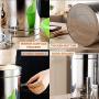 Cookie Jar Cereal Coffee Storage Containers Jar 304 Stainless Steel with Lids Airtight Bpa Free Large, Food Storage Containers Jar for Kitchen Pantry Organization Canister Candy Bulk, 20L/25L