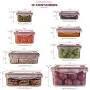 SEALCO Food Storage Containers with Lids ? Reusable Plastic Containers ? BPA-Free, Stackable, Microwave, Dishwasher, Freezer Safe ? Airtight ? 12 Piece Set