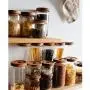 Luftbefeuchter Glasbehälter, Holzdeckel-Dosen, Süßigkeitenbehälter, Tee, Milchpulver, Trockenfrüchte und Getreidespeicherbehälter