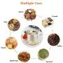 Edelstahl Lebensmittelbehälter mit Deckeln, 304, BPA-frei, Groß, für Küche, Pantry, Organizer, für Kekse, Müsli, Kaffee, Süßigkeiten, Orange/Grün
