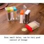 Seasoning box, Kitchen Supplies Transparent Plastic Seasoning Box Seasoning Bottle Six Pieces Set Salt MSG Seasoning Jar Seasoning Storage Box (Color : Natural)