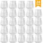 Betrome 4 OZ Glass Jar Yogurt Jars Pudding Jar with Lid Glass Containers with PE Cap for Yogurt, Milk, Jam,Mousse and More, 24pcs