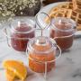 Carlisle 457307 Condiment / Jam Jar Caddy with 3 Plastic J-Jars & Lids, Clear