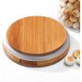 WANGLXST Glass Food Jar with Natural Bamboo Lid, Healthy and Safe, Silicone Ring for Airtight Sealing, for Kitchen Storage, for Grains, Coffee, Flour, Transparent