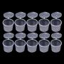 Container Sauce - Plastic Disposable Sauce Cup Clear Salad Dressing Food Storage Containers + Lids