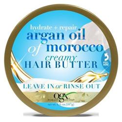 Ogx Argan Oil Of Morocco Creamy Hair Butter 6.6 Ounce Jar (195ml) (3 Pack)