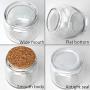 Syntic 40 Pcs 7 oz (225ML) Glass Jars, Yogurt Jars with PE Lids and Cork Lids, Clear Pudding Jars Ideal for Jam, Honey, Spices,Mousse, DIY and Art