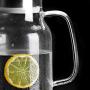 Cupwind 68 oz Borosilicate Glass Hot/Cold Water Carafe Tea Pitcher with Stainless Steel Infuser Lid