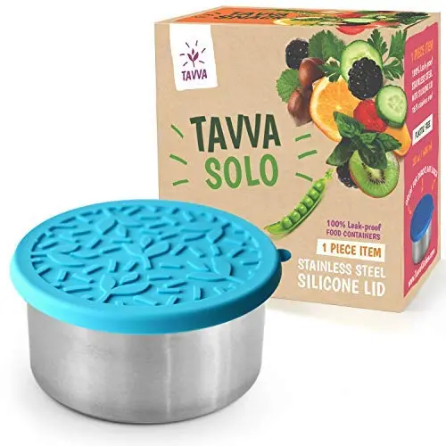 TAVVA Edelstahl Salatschüssel für Mittagessen - 20oz Edelstahl Lunchbox mit wasserdichter Silikondeckel – Auch für Kinder Mittagessen/Baby Lunchbox, Toddler Lunch Box, Sandwicheschüssel