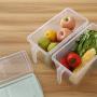 Rectangle Food Storage Containers Kitchen Portable Storage Box PP Material Refrigerator Food Preservation Box Kangsanli (Light Green)