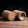 2pcs Bamboo Tea Canister, Portable Tea Lettering 2pcs Bamboo Tea Canister, Portable Tea Lettering