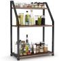 Spice Rack Spice Organizer 3-tier Standing Kitchen Bathroom Countertop Storage Organizer, Spice Bottle Jars Holder Rack Iron Shelf Structure by 1Easylife