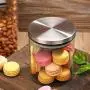 Contenant de Rangement WANGLXST, Pot à Conserver avec Couvercles en Acier Inoxydable Durable pour Garder les Aliments au Sec et Frais, Bonbons, Snacks, Céréales, Farine