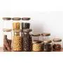 Bouteilles de Rangement en Verre avec Couvercles en Bambou Scellés, Pots de Rangement en Verre pour Servir le Thé, le Café, les Épices, les Bonbons, les Biscuits, 400ml Bouteilles de Rangement en Verre avec Couvercles en Bambou Scellés, Pots de Rangement en Verre pour Servir le Thé, le Café, les Épices, les Bonbons, les Biscuits, 400ml