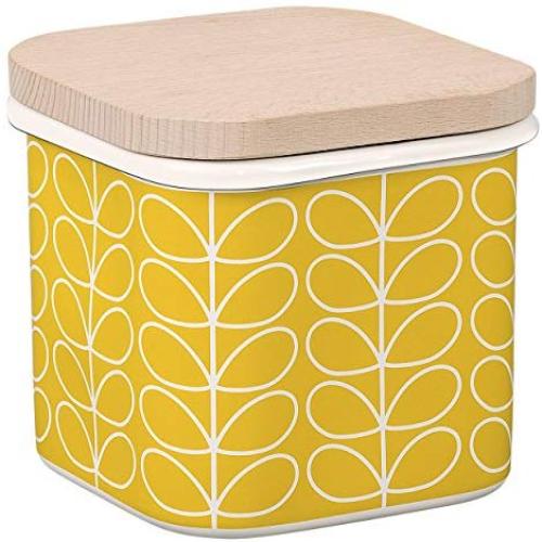 Enamel Storage Jar in Dandelion | Linear Stem Design