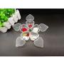ROSENICE 50PCS 50ML Plastic Clear Spice Jars Heart Shaped Leak Proof Spice Storage Container with Lid